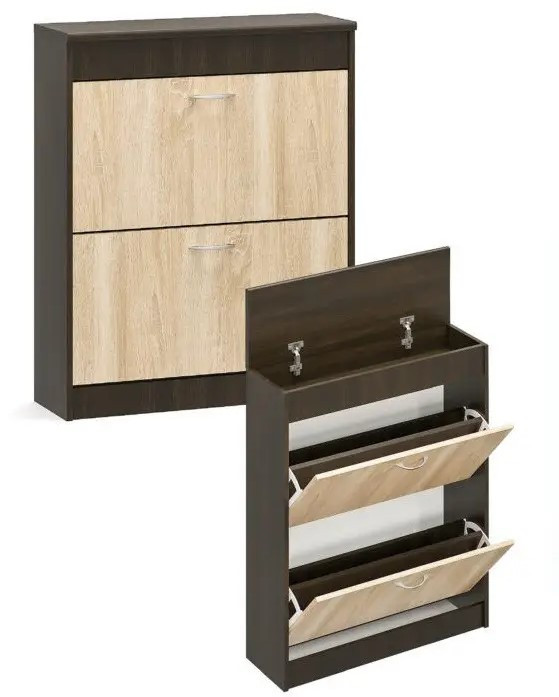 Тумба для взуття ТО-800 2Д Венге, самоа (80х26.8х98.5 см) Mebel Service