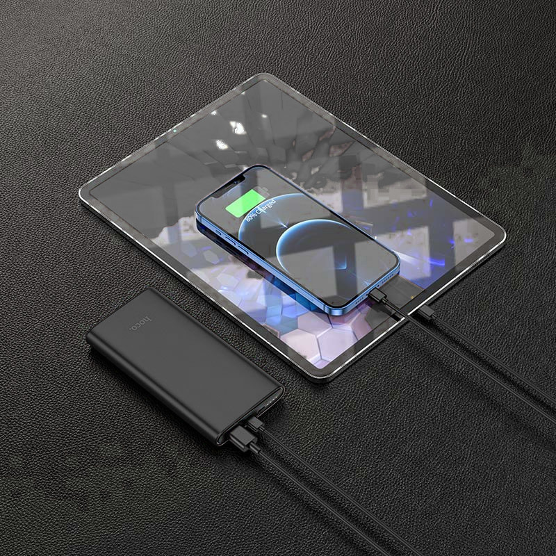 Повербанк, портативний зарядний пристрій HOCO J83 10000mAh USB и Type-C 3А, QC3, чорний
