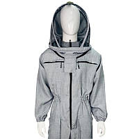 Комбінезон бджоляра з маскою з льону-габардину, європейська сітка