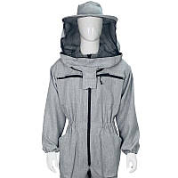 Комбінезон бджоляра з маскою з льону-габардину, класична маска