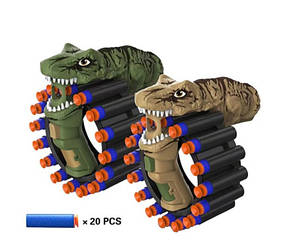 Іграшковий бластер NERF на руку як динозавр — крута зброя для маленьких героїв