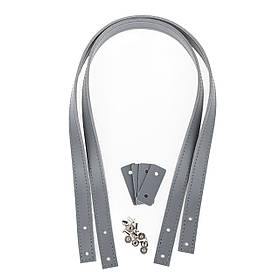 Ручки двосторонні на гвинтах для шопперів (70*2 см), колір Темно-сірий