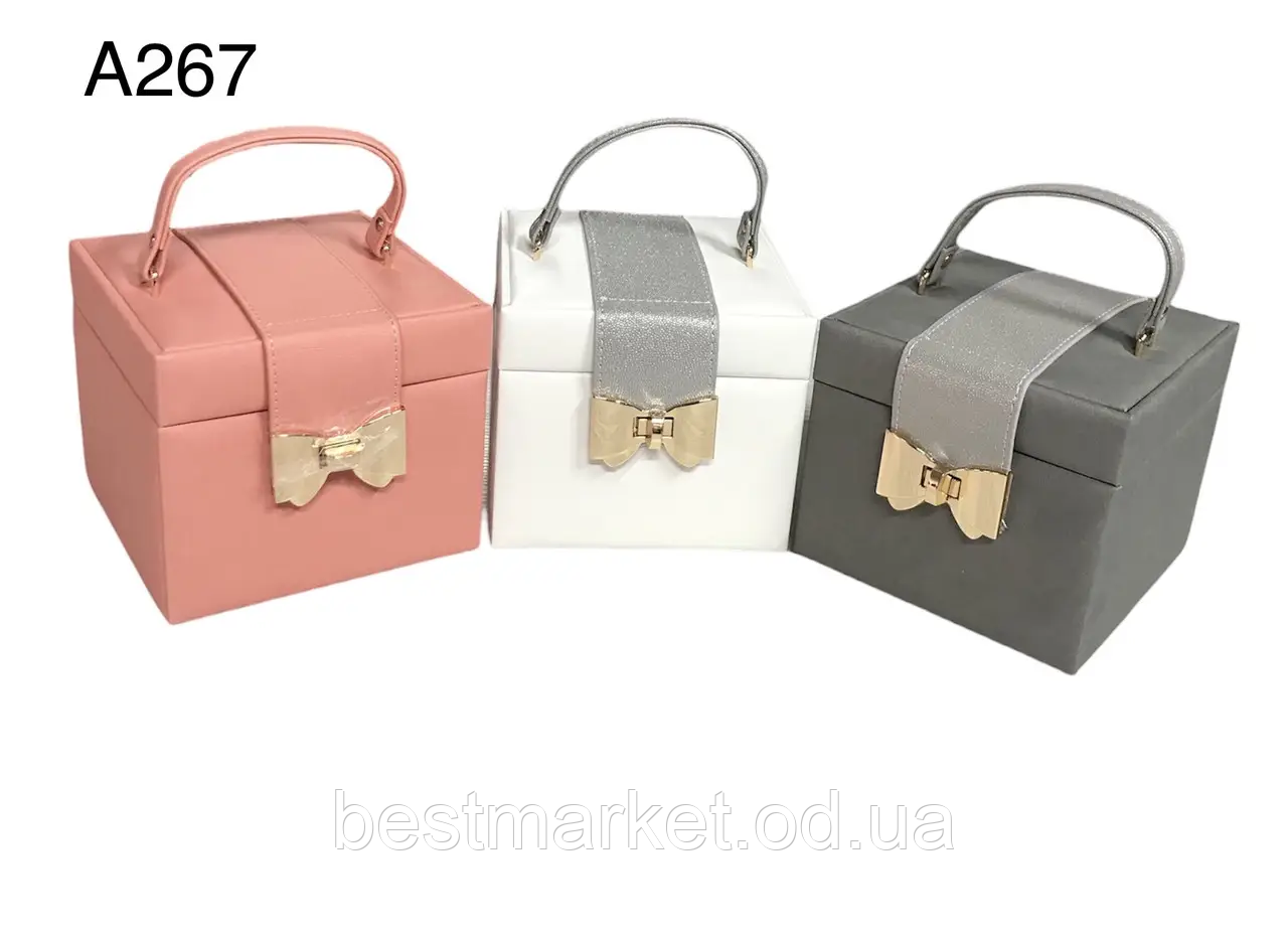 Скринька для прикрас А267 скриня для біжутерії, органайзер для прикрас, валіза комод-годинника