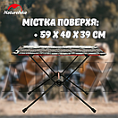 Розкладний стіл Naturehike FT-07, складаний столик до 25 кг, стіл для риболовлі, складаний столик чорний, фото 7