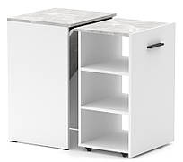 Тумба-трансформер стіл письмовий універсальний розкладний з полицями Hobana Білий і Ательє світлий Knap Knap