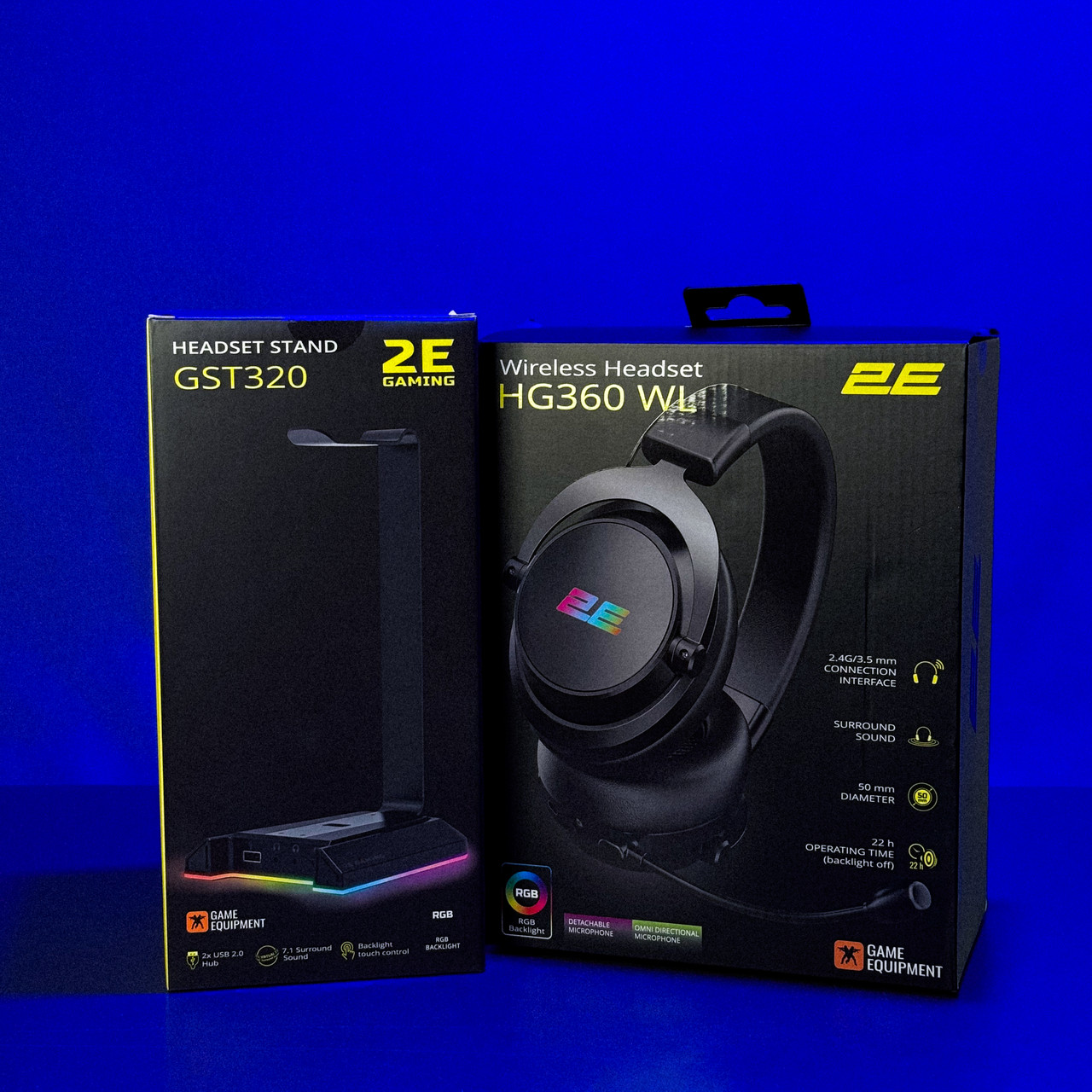 Комплект: Підставка для навушників GST320 RGB + Гарнітура HG315 RGB USB 7.1