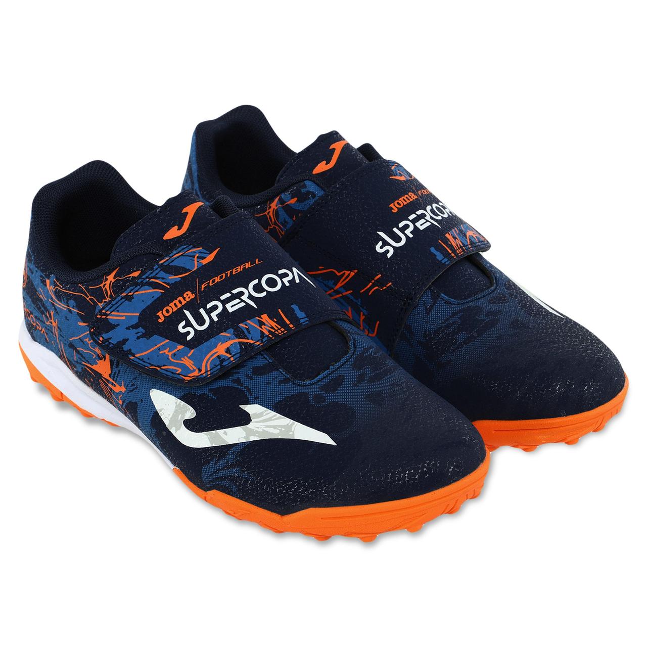 Сороконіжки футбольні дитячі Joma Super Copa SCJW2403TFV р.27 кросівки футбольні сині шиповки бампи, фото 1