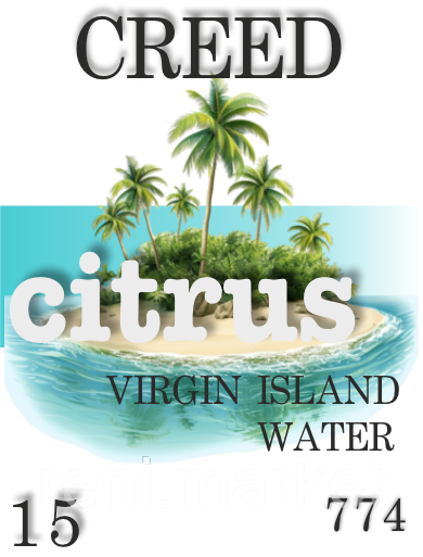 Парфумерна олія (774) версія аромату Virgin Island Water Creed — 15 мл композит у ролоні