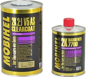 Лак MOBIHEL 2K V5 AS 1 л + 0.5 л затверджувач
