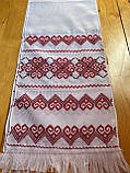 Рушник вишитий "Орнамент" на панамі ручної роботи 196*33 см., фото 3