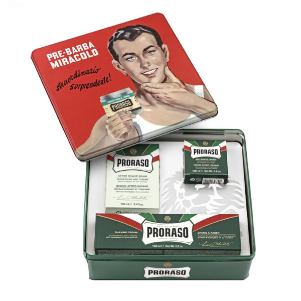 Набір подарунковий для гоління з 3-х предметів Proraso Vintage Selection Gino