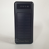 Повербанк портативный с солнечной батареей и фонарем 30000mAh, +3 переходника, PowerBank Черный A88-1-Black, фото 3