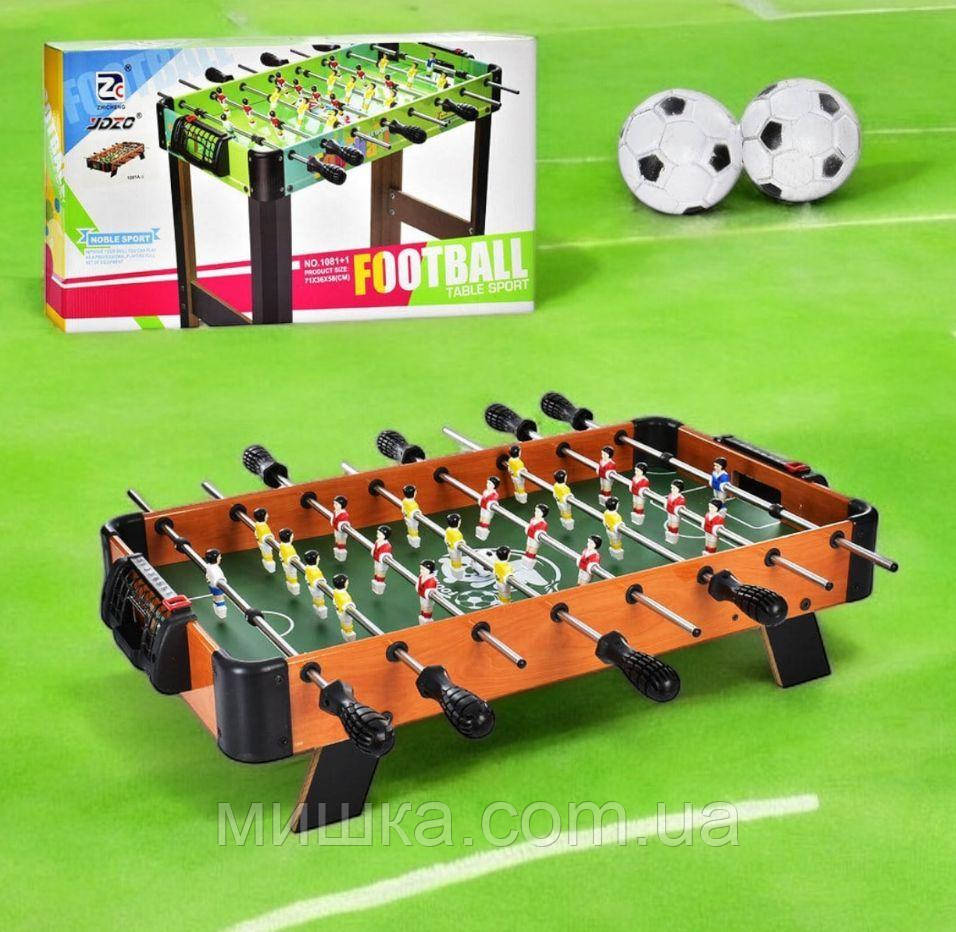 Настільний футбол на штангах, 59*71*15,5 см, поле 65-36 см, 2 м'ячі, 1081А, фото 1