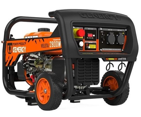 Генератор бензиновий VELETA 2.5/2.8 кВт з електрозапуском ТМ "GENERGY" (208 см3), фото 1