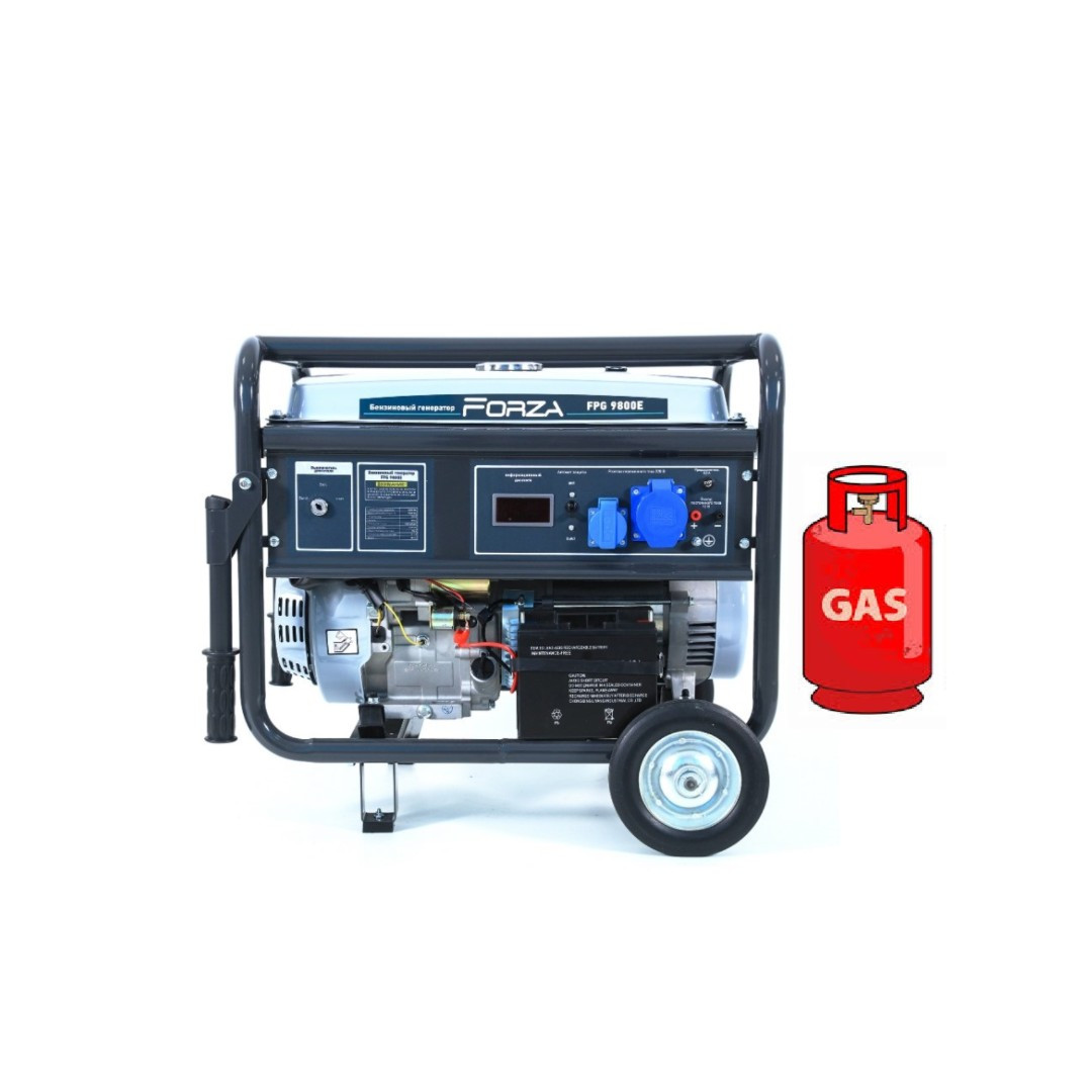 Генератор ГАЗ/Бензиновий FPG 9800TE трифазний 7.0/7.5 кВт 380В ТМ " Forza" (460 см³), фото 1