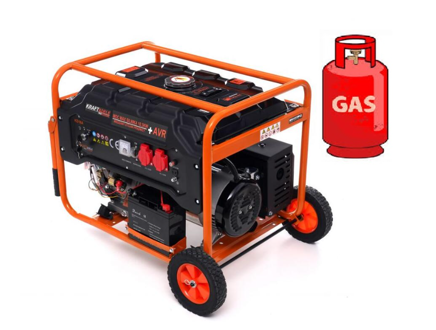 Генератор Газ/Бензиновий KD164 однофазний 5.0/5.5 кВт з електрозапуском ТМ "KRAFT&DELE", фото 1