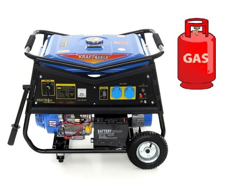 Генератор Газ/Бензиновий KD145 однофазний 4.8/5кВт з електрозапуском ТМ "Kraft&Dele", фото 1
