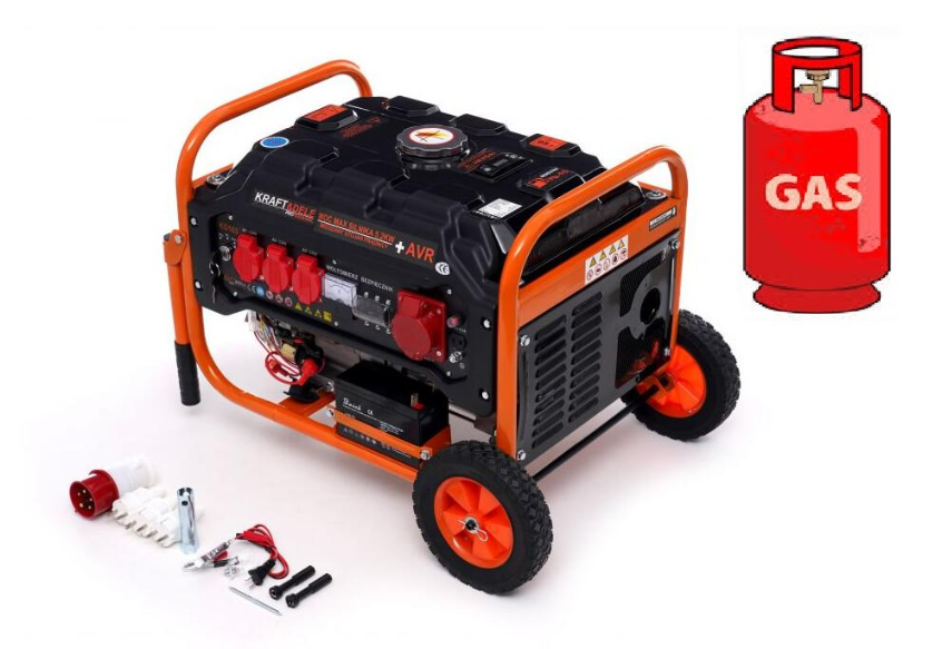 Двопаливний газ/бензиновий генератор KD163 однофазний 2,8-3,5 кВт ТМ "KRAFT&DELE", фото 1