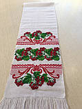 Рушник вишитий весільний "Калина" домоткане полотно 210*32 см, фото 2
