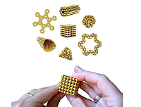 Головоломка неокуб neocube 216 кульок 5 мм gold золотої кольорової Магнітної іграшки конструктор-антистрес pro