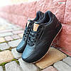 Жіночі термо кросівки Reebok Classic Leather Black Чорні Рібок Класік Лезер шкіра на флісі єврозима, фото 3