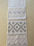 Рушник вишитий "Орнамент Гладь" на панамі ручної роботи 198*33 см., фото 3