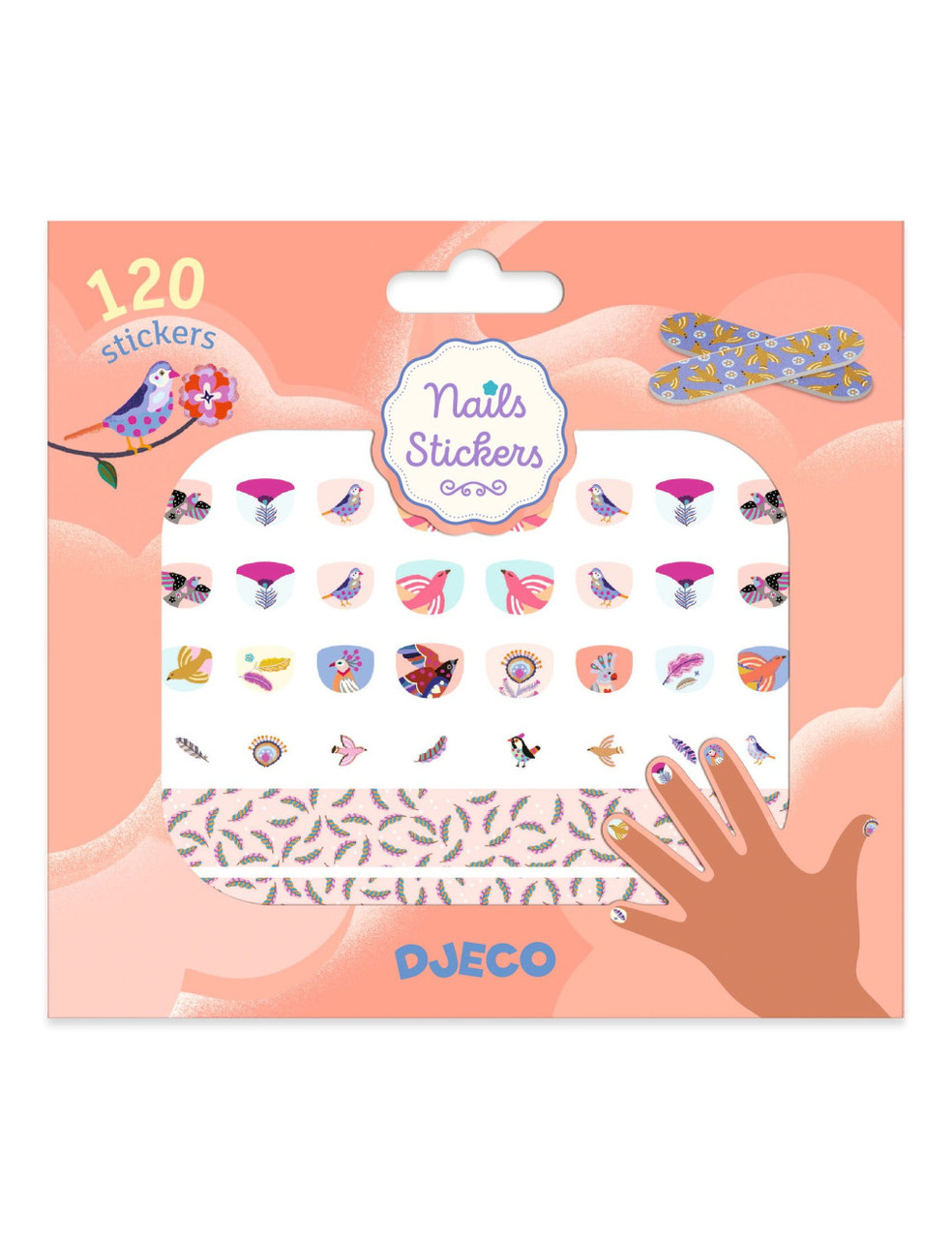 Djeco Наліпки на нігті "Пір'я", арт. DJ09239, фото 1