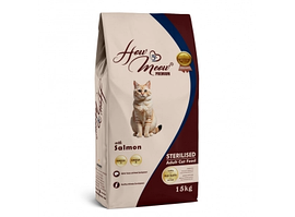 Повнораціонний сухий корм HowMeow ADULT STERILISED SALMON для дорослих стерилізованих кішок ЛОСОСЬ 15 кг