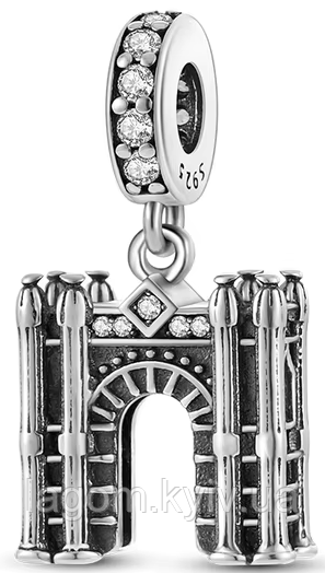 Срібний шарм-підвіска у стилі PANDORA Travel Charm London 925 проба срібна намистна на браслет ПАНДОРА, фото 1