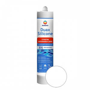 Герметик ESKARO Duax Silicone для швів силіконовий, (No210 білий), 300 мл