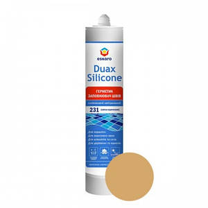 Герметик ESKARO Duax Silicone для швів силіконовий, (No231 світло-коричневий), 300 мл