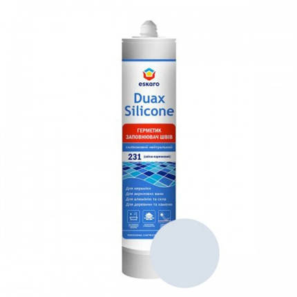 Герметик ESKARO Duax Silicone для швів силіконовий, (No246 сріблясто-сірий), 300 мл, фото 1