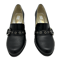 Туфлі жіночі з натуральної шкіри чорного кольору на підбора 6 см “Style Shoes”, фото 7