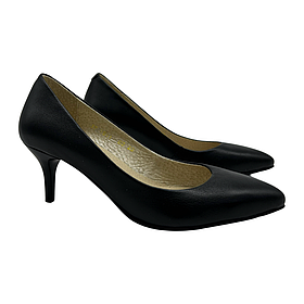 Туфлі жіночі винклкипперы з лакової шкіри чорного кольору на підборах 6 см “Style Shoes”