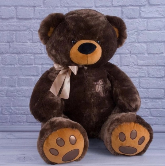 Буре ведмежа для дітей, м'яка іграшка друг, 74 см, плюшева іграшка, фото 1