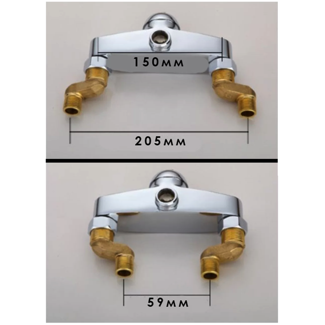 Ексцентрики з великим зміщенням осі змішувача на стіну для ванни