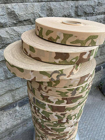 Стрічка 35мм довжина 250м Спанбонд мультикам-2 для маскувальних сіток, фото 2