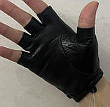 Жіночі рукавички без пальців на шовковій підкладці, фото 3