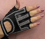 Жіночі рукавички без пальців на шовковій підкладці, фото 2