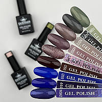 Кольоровий новорічний гель-лак Дизайнер 9 мл, з блискітками - для манікюру та педикюру