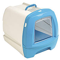 Туалет-бокс для котів MPS Box 80"S CELESTE, з фільтром, лопаткою, зйомний лоток, МПС блакитний 50x40x42 см (*)