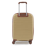 Валіза мала S поліпропілен бежева 55х37х23+5см/48л/2.9кг/Worldline 293, фото 3