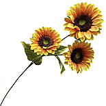 Штучні квіти Гілка соняшника  93 см, фото 2