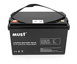 Акумулятор Must LiFePO4 LP15-12100 12,8 V 100 Ah, 1,28kWh, BMS50A@4S, 6000 cycles, фото 2