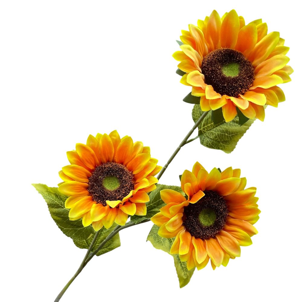 Штучні квіти Гілка соняшника  93 см, фото 1