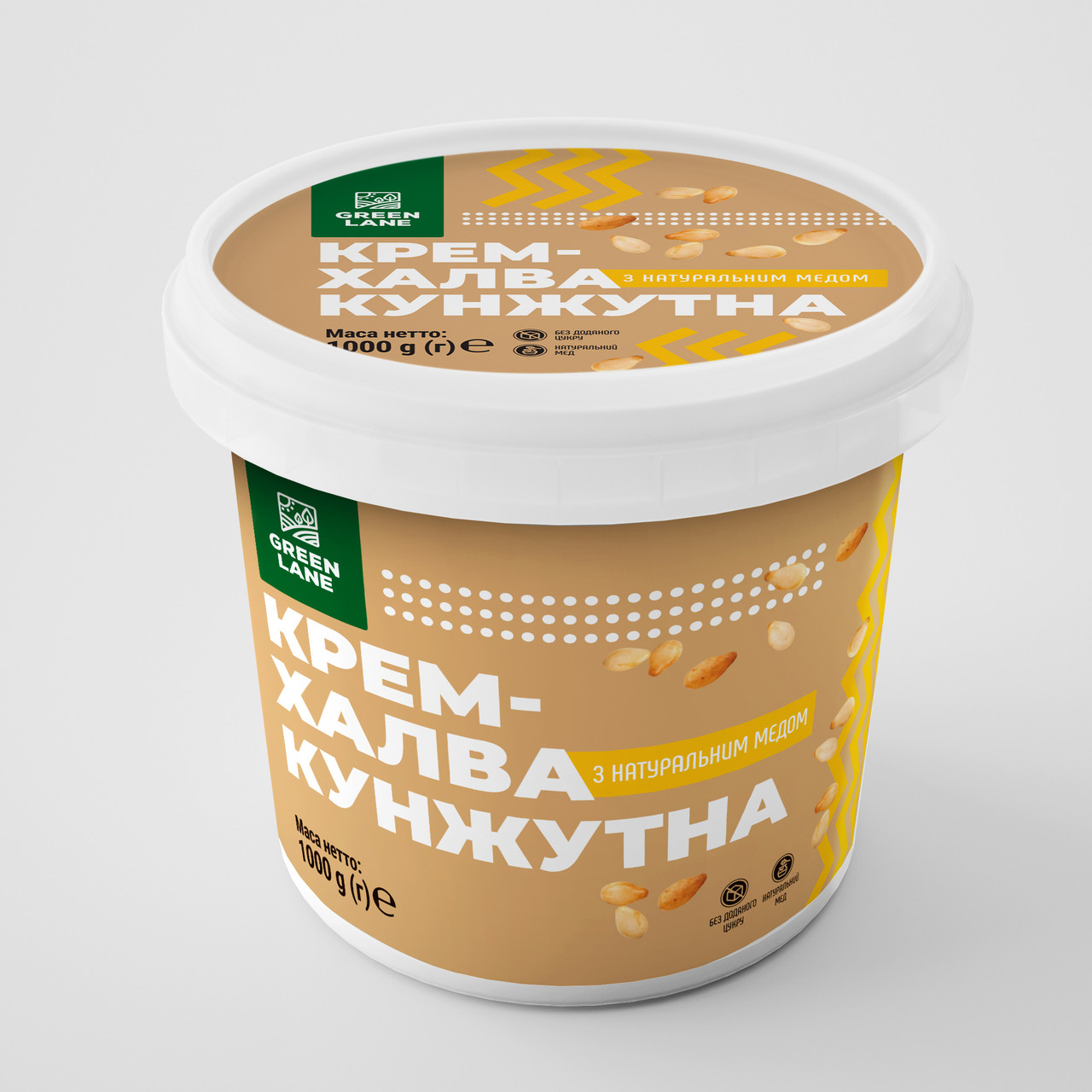 Паста з насіння кунжуту (крем-халва) з медом 1000 г, без доданого цукру, консервантів та домішок