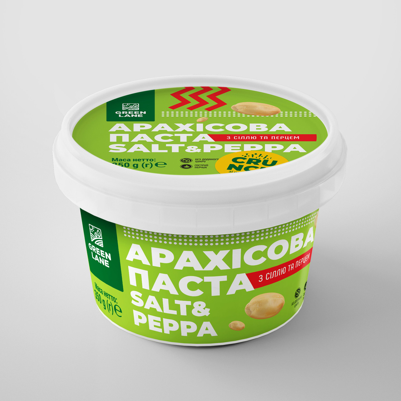 Арахісова паста кранч солона з перцем 350 г., натуральна, без консервантів та домішок SALT&PEPPA CRUNCH