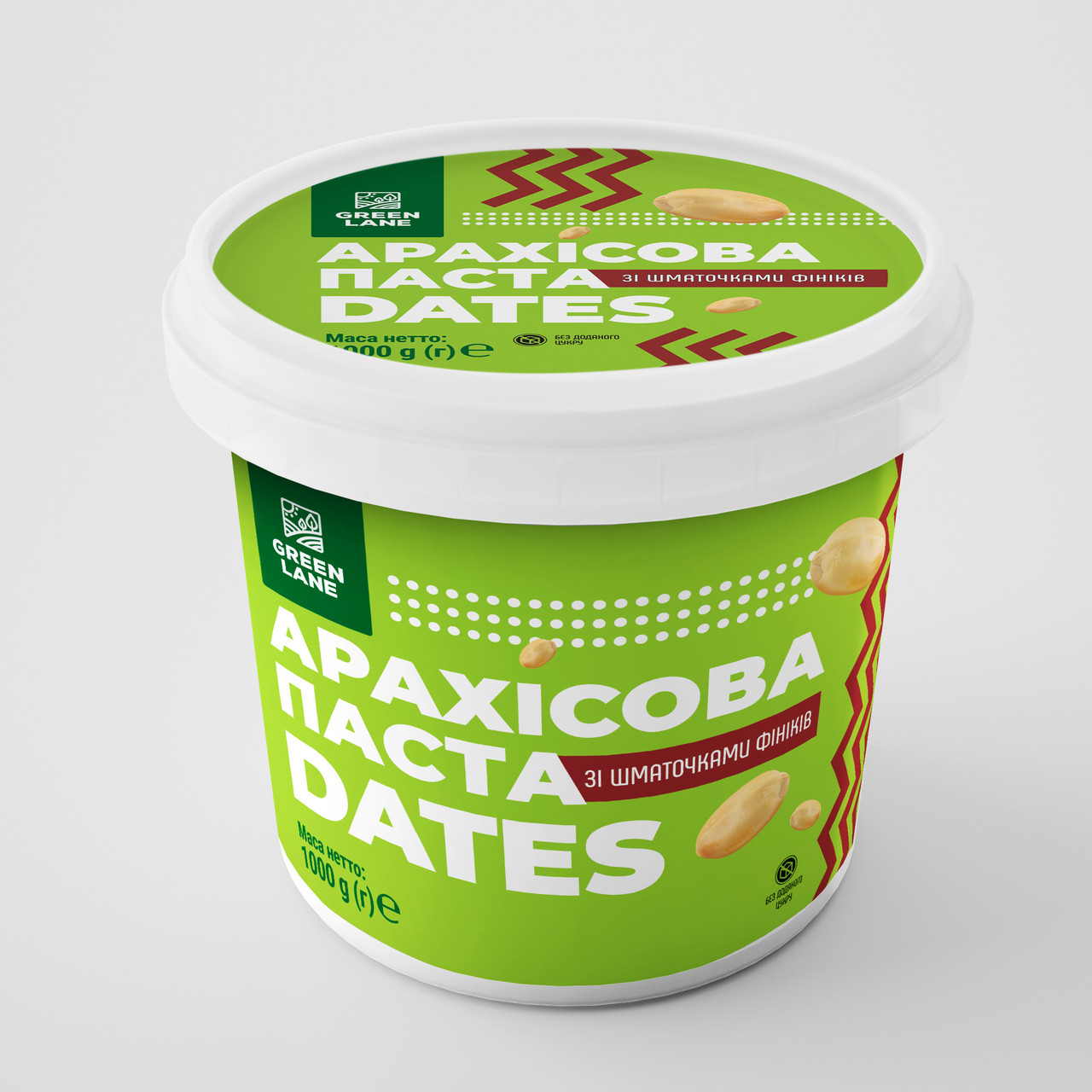 Арахісова паста з фініками 1000 г., натуральна, без доданого цукру, без консервантів та домішок DATES