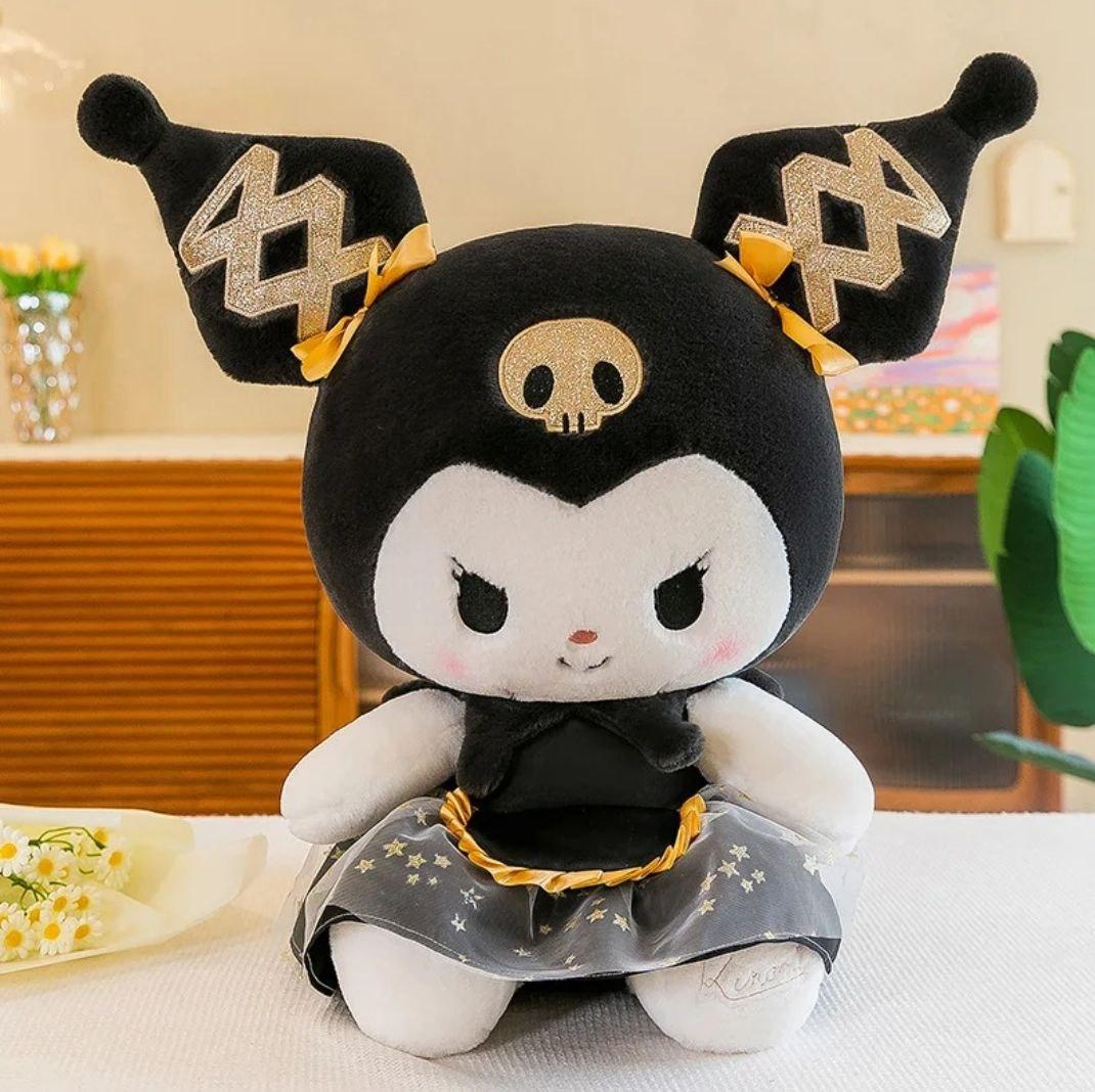 Велика М'яка Аніме Іграшка Плюшева Куромі в Чорно Золотій Сукні 60 см, фото 1
