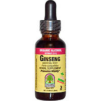 Американський Женьшень, екстракт органічного спирту (1:1), Ginseng, American, Root, Organic Alcohol Extract, Nature's Answer, 30